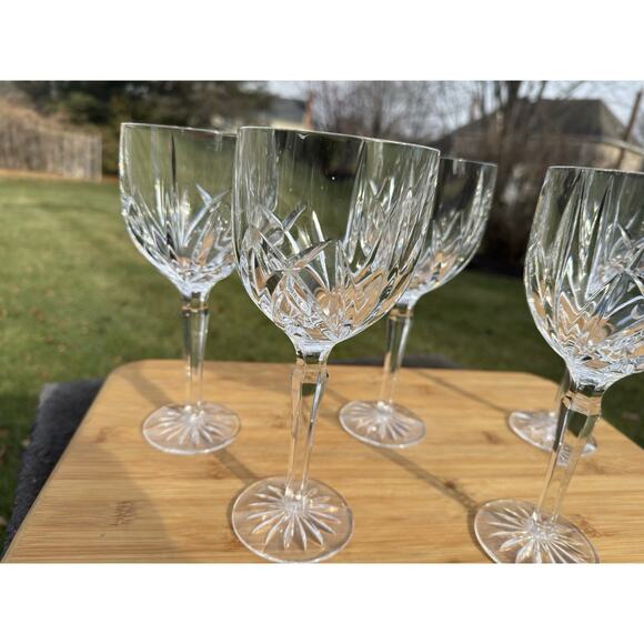 Waterford Marquis BROOKSIDE 8 5/8" Wine Water GOBLETS Glasses 12 oz ~set Of 5 - Picture 5 of 7